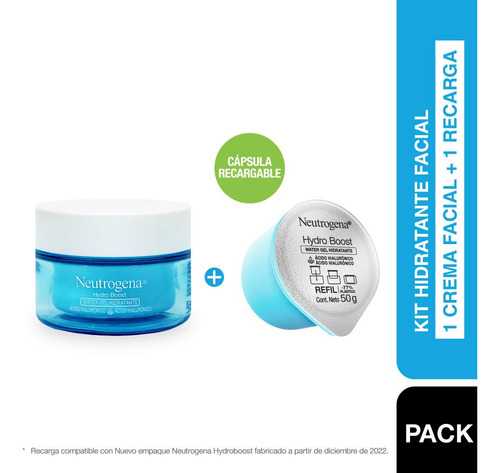 Kit Crema Facial Neutrogena Hydro Boost Water Gel + Refill