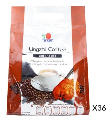 14 Piezas /lingzhi Coffee Dxn 3 En 1 (20 Sobres) Ganoderma