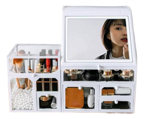 Cosmetic Display Cases 3 In 1 Stackable Cosmetic Makeup