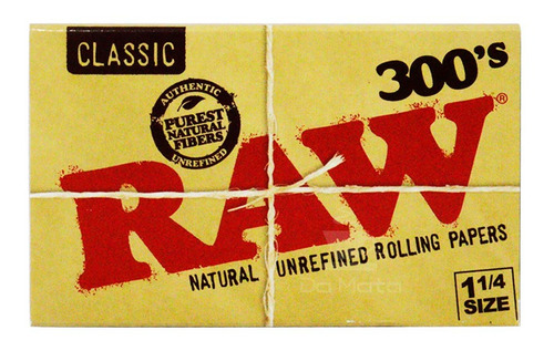 Seda Raw Classic 300's 1 1/4 - 330 Folhinhas - Original