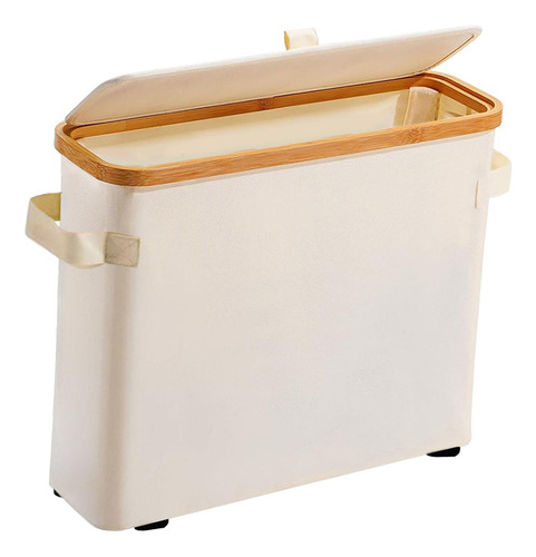 Portarrollos De Papel Higiénico De Bambú,, Con Tapa Beige