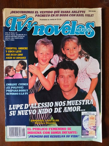 Emmanuel Revista Tvynovelas Año-1989 Salma Hayek, Jorge Rive