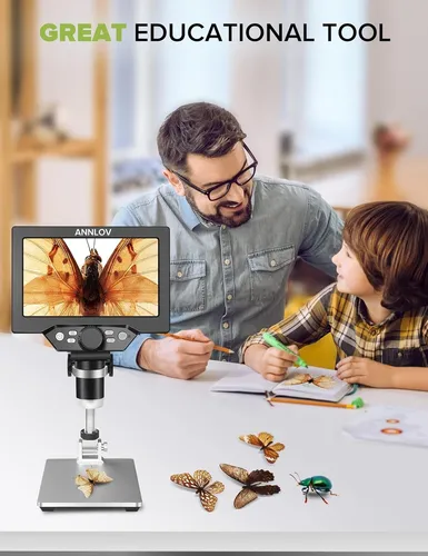 Microscopio Digital 1080p Full Hd Usb Pantalla Lcd 7 + Luz
