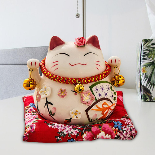 3 Uds Maneki Neko Buena Suerte Gato Alcancía Ornamento