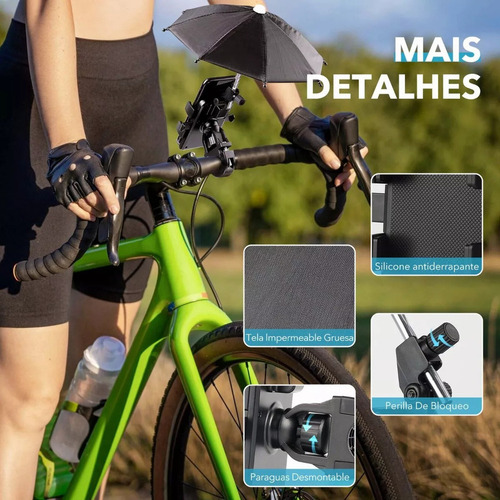 Soporte Para Teléfono Celular Para Bicicleta Con Sombrilla I