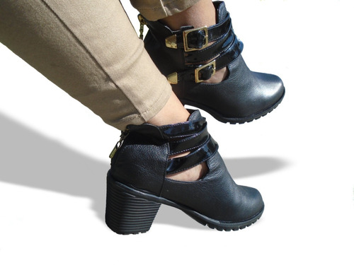 Mujer Zapatos de Botas de Botas de tacón y de tacón alto Botas Lucien Tila March de Cuero de color Negro 