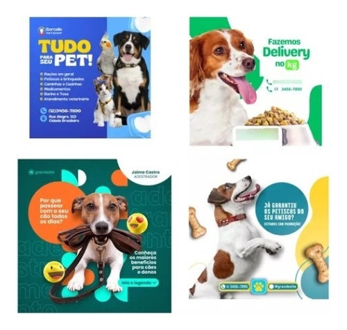 Template Canva Petshop: 25 Artes De Artes Editáveis