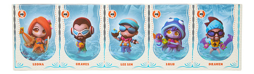 League Of Legends Team Minis Pool Party Set De 5 Figuras