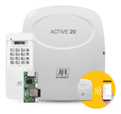 Kit De Alarme Active 20 Wi-fi Com Tec-500 Jfl