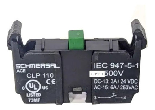 Bloco Contato Ace Schmersal Clp110 Cor Preto 24...220v