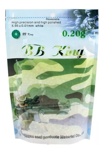 Munição Airsoft Esferas Bbs 0.20g Bb King - Com 4.000un