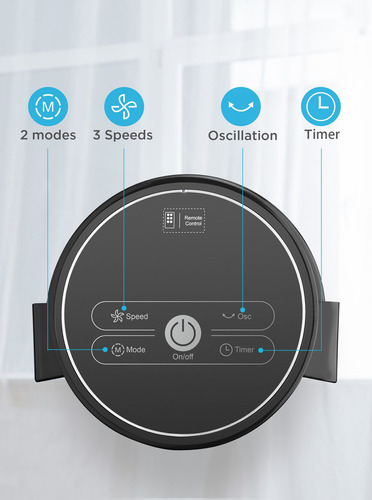 Ventilador De Torre 40¨ 3 Tipos De Oscilación Con Control Co