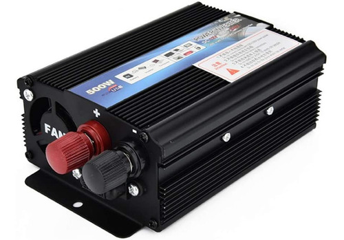 Imagen 3 de 5 de Inversor De Corriente 500w Dc 12v A Ac 220v Oferta!
