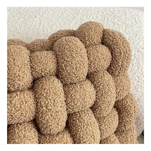 Cojín Decorativo Trenzado Cojin Cuadrado Para Silla Sofa Gris Trenzado