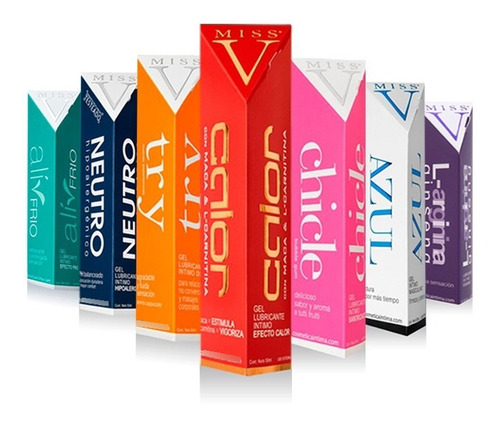 Combo Kit Gel Lubricante X7 Try Neutro Frio Calor Miss V
