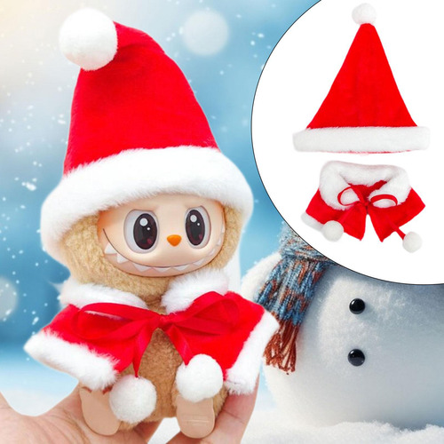 Ropa De Muñeca De Peluche De 15 Cm A 17 Cm, Capa Y Sombrero