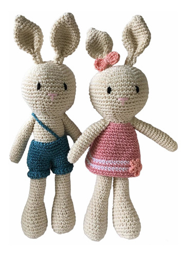 Amigurumis Crochet Conejita Con Moño Para Bebes Y Niños