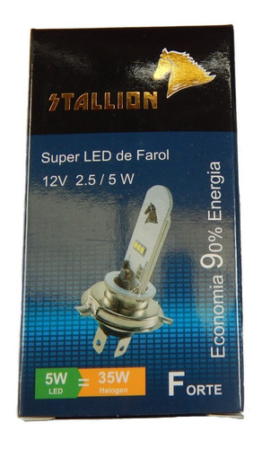 Super Led Fiat Uno Todos Lâmpada Farol H4 8000k (2 Un)