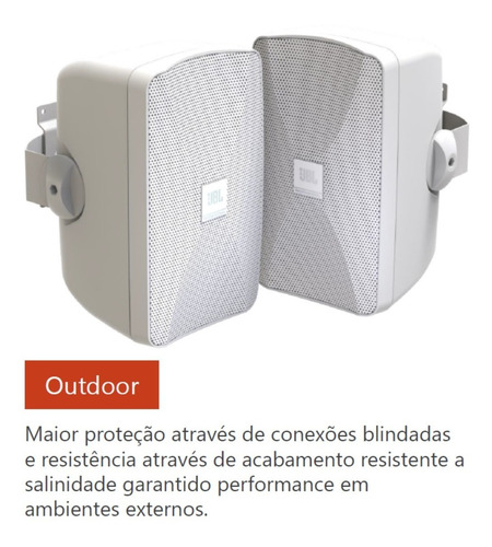 Caixa Jbl Control Sa-pro C-sa5 80w Kit 4 Caixas Cor Branco