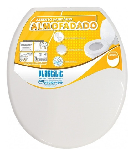 Assento Sanitário Almofadado Plastilit Branco