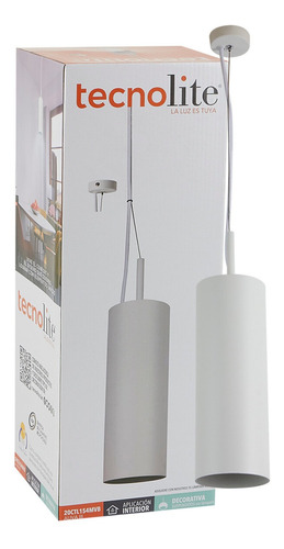 Luminario Suspendido Auva3 Blanco 9w E27 Tecnolite