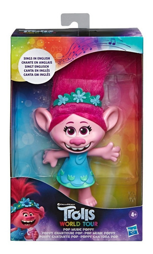 Imagen 1 de 2 de Trolls Figura De 20 Cm Poppy Cantante Pop Hasbro