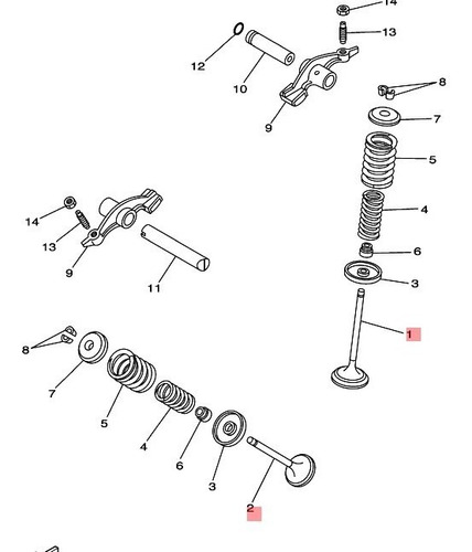 Valvulas Original Yamaha Xtz 250 Panella Motos