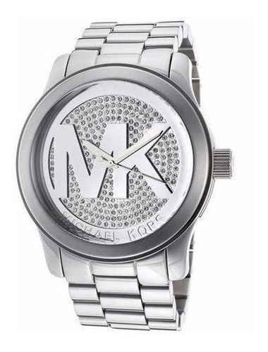 Relógio Michael Kors Mk5544 Bradshaw Logo Prata Mm 45 Cor da correia Prateado Cor do bisel Prateado Cor do fundo Pra