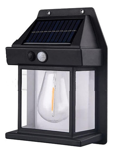 Lampara Con Sensor Solar Retro Para Exterior Farol Led 