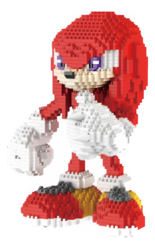 Knuckles Figura Armable 3d Mini Bloques Cantidad De Piezas 2047