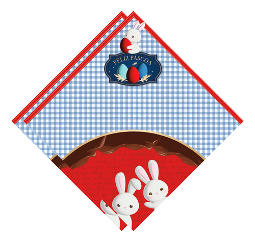 Saco Express Contos De Páscoa Azul 24x24cm 25 Unidades Cromu