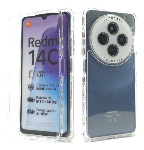Funda 3 En 1 Para Poco C75 Case Protector 360 Carcasa Rudo Rainbow Dream - Clear Poco C75