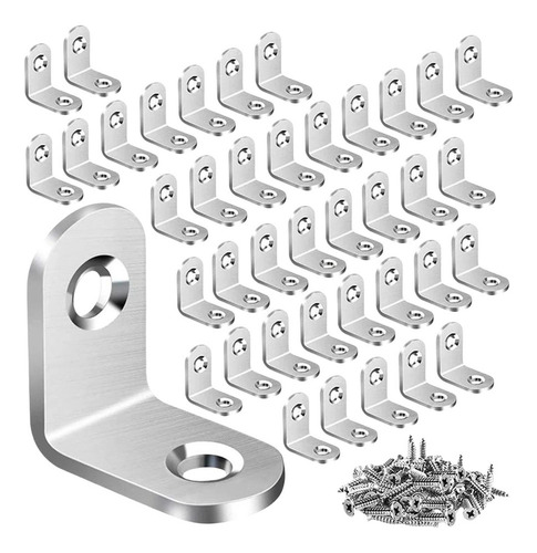 * 40x Soporte En L Soporte De Esquina En 20 Mm X 20 Mm X 16
