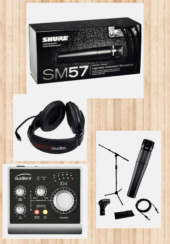 Interfaz Audient Id4 De Grabación - Micrófono Shure Sm 57