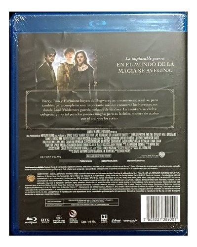 Harry Potter Y Las Reliquias De La Muerte, Parte 1 Blu Ray