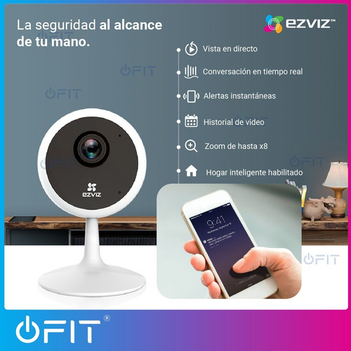 Imagen 6 de 10 de Camara Seguridad Ip Wifi Ezviz Hd Interior Vision Nocturna