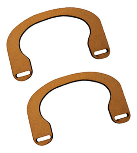 02 Pares Alça Bolsa De Crochê Fio De Malha Mdf Cru 15x9