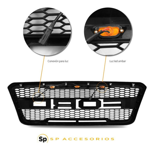 Imagen 2 de 10 de Parrilla Con Leds Ford Lobo F150 Raptor 2004-2008