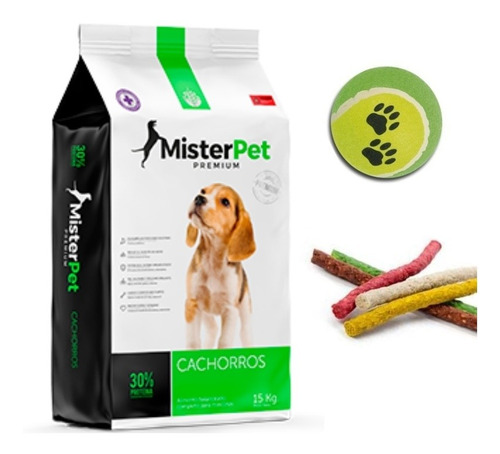 Ración Mister Pet Cachorro Premium 15 Kilos + Obsequio Foto
