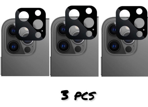 Pack De Laminas Para Camara iPhone 13 Pro Max - Color Negro