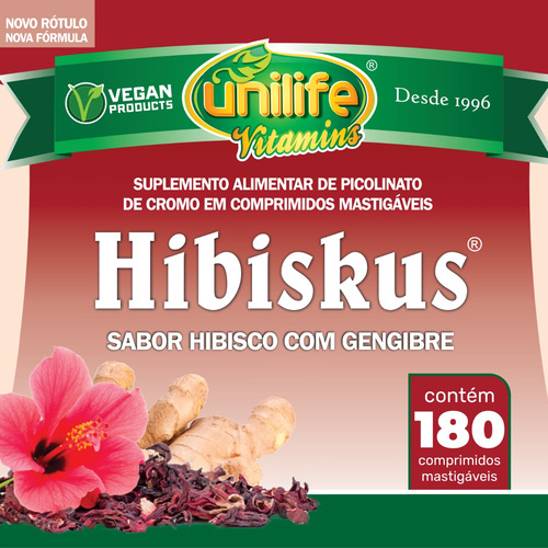 Hibisco Com Gengibre E Picolinato Kit Com 4 180 Comprimidos