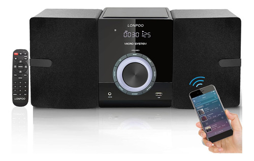 Sistema Estéreo Compacto 30w Cd Bluetooth Usb Radio Fm Aux