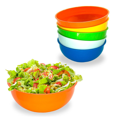 Kit C/3 Saladeira Pequena Salada Cozinha Servir Cores Divers