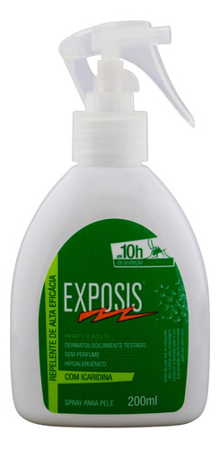 Repelente Spray sem Perfume Exposis Frasco 200ml
