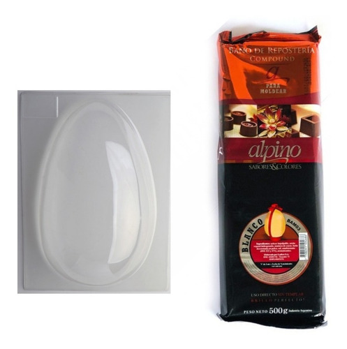 Combo Set Chocolate Alpino Blanco + Placa Para Huevo N 12