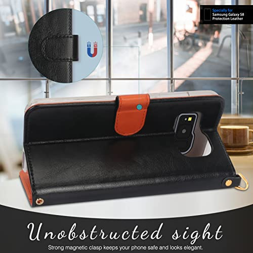 Funda Para Samsung Galaxy S8 Negro Pu Piel Sintetica - 1