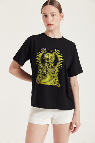 Remera Sunny Cat Mujer 100% Algodón Delaostia