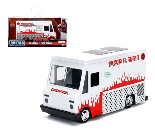 Vehículo De Deadpool Food Truck Negro Escala 1:32