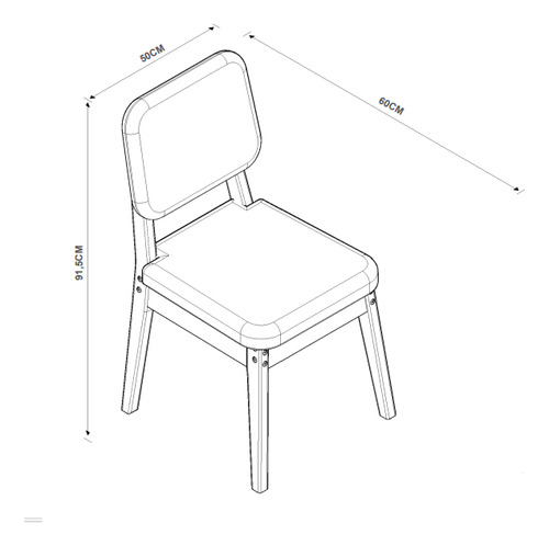 Kit 2 Cadeiras Paris Sofisticada Madeira Linho Bege - Minha Loja De Móveis