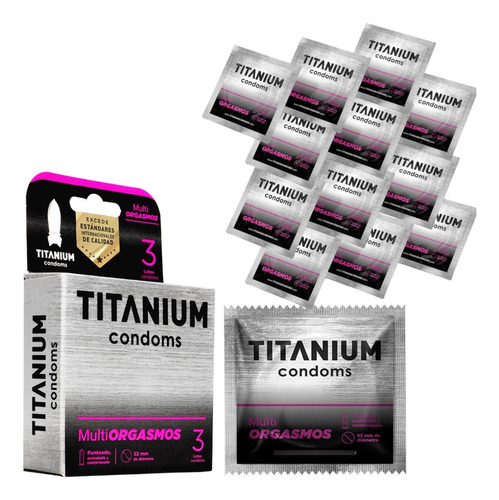 Condones Titanium Multiorgasmos X12